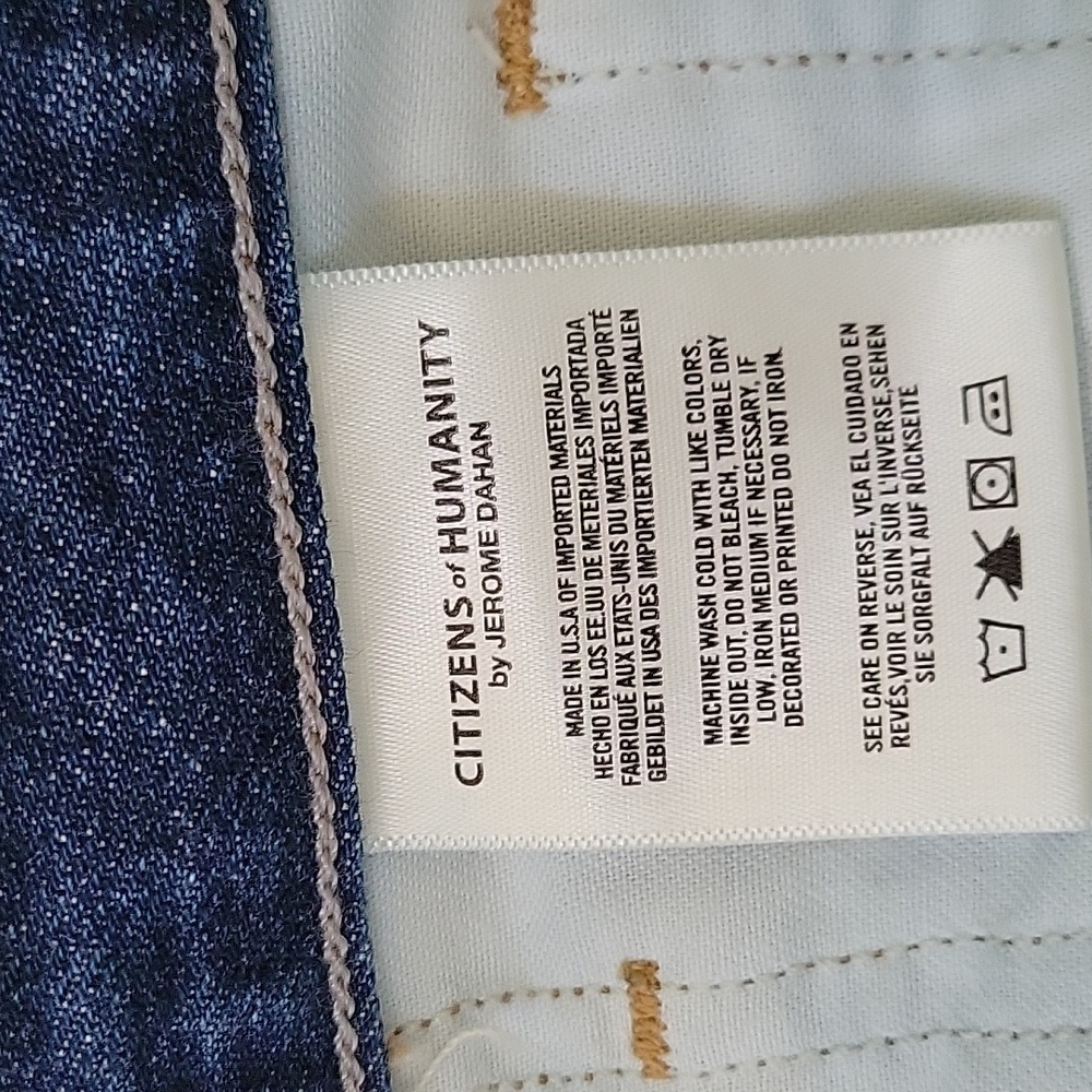 Citizens of Humanity GIA HIGH RISE ANKLE STRAIGHT LEG IN RESTLESS Size 27 Button - Picture 6 of 16